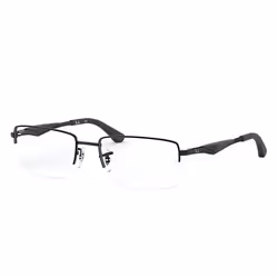 Ray-Ban RB6285, Adulte, Unisexe, Rectangulaire, Noir, Verres non polarisés, Métal