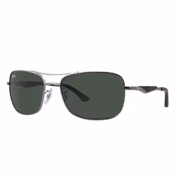 Ray-Ban RB3515, Adulte, Unisexe, Carré, Verres non polarisés, Métal, Vert