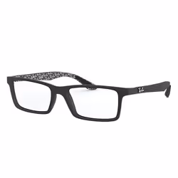 Ray-Ban RB8901, Adulte, Unisexe, Rectangulaire, Noir, Verres non polarisés, Fibre de carbone