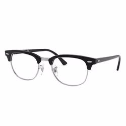 Ray-Ban Clubmaster Optics, Adulte, Unisexe, Carré, Noir, Verres non polarisés, Acétate