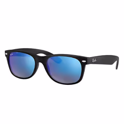 Ray-Ban New Wayfarer Noir + Verres Bleu, Adulte, Unisexe, Carré, Carré, Cerclé, Noir