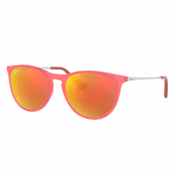 Ray-Ban Izzy Rouge Miroir + Violet-Rouge, Enfant, Mâle, Aviateur, Aviateur, Cerclé, Violet, Argent