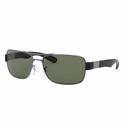 Ray-Ban RB3522, Adulte, Unisexe, Carré, Verres non polarisés, Métal, Vert