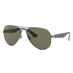 Ray-Ban RB3523, Adulte, Unisexe, Aviateur, Gris, Verres polarisés, Métal