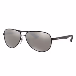 Ray-Ban RB8313, Adulte, Unisexe, Aviateur, Noir, Verres polarisés, Fibre de carbone
