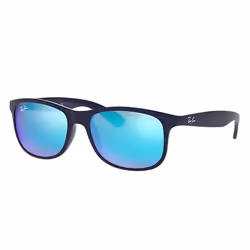 Ray-Ban ANDY, Adulte, Unisexe, Carré, Bleu, Verres non polarisés, Nylon