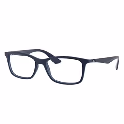 Ray-Ban RB7047, Adulte, Unisexe, Carré, Bleu, Verres non polarisés, Nylon