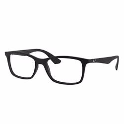 Ray-Ban RB7047, Adulte, Unisexe, Carré, Noir, Verres non polarisés, Nylon