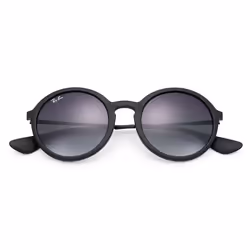 Ray-Ban RB4222, Adulte, Unisexe, Rond, Cerclé, Noir, Noir