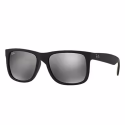 Ray-Ban Justin Color Mix Gris Miroir + Noir, Adulte, Unisexe, Carré, Carré, Cerclé, Noir