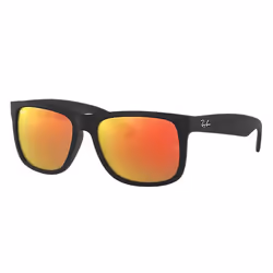 Ray-Ban JUSTIN COLOR MIX, Adulte, Unisexe, Carré, Noir, Verres non polarisés, Nylon