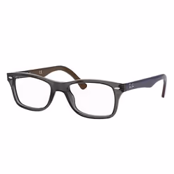 Ray-Ban RB5228, Adulte, Unisexe, Rectangulaire, Gris, Bleu, Verres non polarisés, Acétate