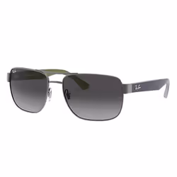 Ray-Ban RB3530, Adulte, Unisexe, Carré, Bleu, Verres non polarisés, Métal