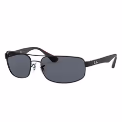 Ray-Ban RB3445, Adulte, Unisexe, Rectangulaire, Noir, Verres polarisés, Métal