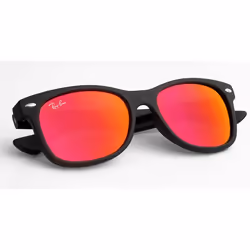 Ray-Ban New Wayfarer Junior Rouge Miroir + Noir - Vue supplémentaire 5