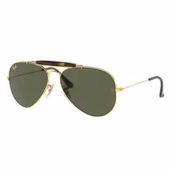 Ray-Ban Outdoorsman II, Adulte, Unisexe, Aviateur, Aviateur, Cerclé, Or