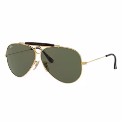 Ray-Ban SHOOTER HAVANA COLLECTION, Adulte, Unisexe, Aviateur, Or, Verres non polarisés, Métal