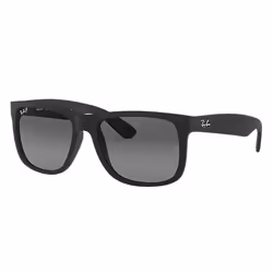 Ray-Ban Justin Classic Verres polarisés Verres polarisés Brun Dégradé + Noir, Adulte, Mâle, Wayfarer, Carré, Cerclé, Noir