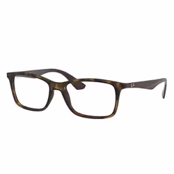 Ray-Ban RB7047, Adulte, Unisexe, Carré, Tortue, Marron, Verres non polarisés, Nylon