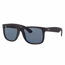 Ray-Ban JUSTIN CLASSIC, Adulte, Unisexe, Rectangulaire, Noir, Verres polarisés, Nylon