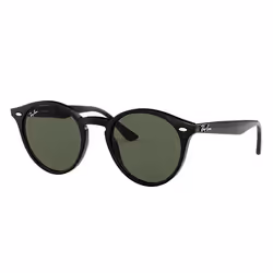 Ray-Ban RB2180, Adulte, Unisexe, Rond, Noir, Verres non polarisés, Acétate