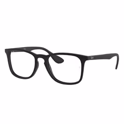 Ray-Ban RB7074, Adulte, Unisexe, Carré, Noir, Verres non polarisés, Nylon