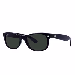 Ray-Ban NEW WAYFARER CLASSIC, Adulte, Unisexe, Carré, Noir, Verres polarisés, Nylon