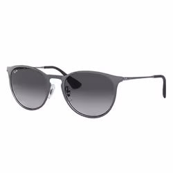 Ray-Ban ERIKA METAL, Adulte, Unisexe, Aviateur, Gris, Verres non polarisés, Métal