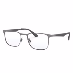 Ray-Ban RB6363, Adulte, Unisexe, Carré, Gris, Verres non polarisés, Métal
