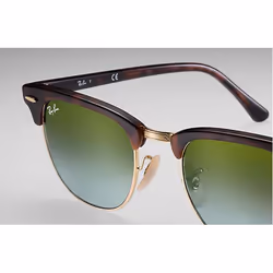 Ray-Ban Clubmaster Flash Lenses Gradient Vert Flash dégradé + Havane - Vue supplémentaire 5