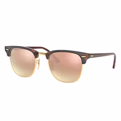 Ray-Ban Clubmaster Flash Lenses Gradient Cuivre Flash dégradé + Havane, Adulte, Unisexe, Clubmaster, Carré, Demi-contour, Tor ...