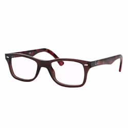 Ray-Ban RB5228, Adulte, Unisexe, Rectangulaire, Tortue, Marron, Verres non polarisés, Acétate