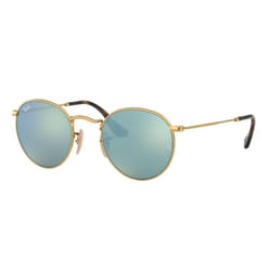 Ray-Ban Round Flat Lenses Argent Flash