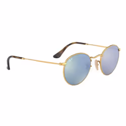 Ray-Ban Round Flat Lenses Argent Flash