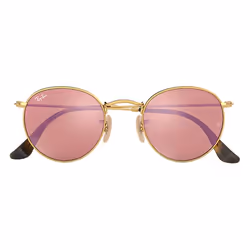Ray-Ban Round Flat Lenses Cuivre Flash