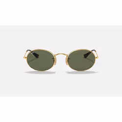 Ray-Ban Oval Flat Lenses Vert Classique G-15 + Or