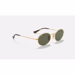 Ray-Ban Oval Flat Lenses Vert Classique G-15 + Or