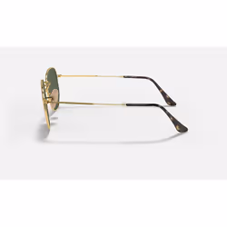 Ray-Ban Hexagonal Flat Lenses Vert Teinte unie + Or - Vue supplémentaire 4