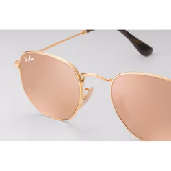 Ray-Ban Hexagonal Flat Lenses Cuivre Flash + Or - Vue supplémentaire 4