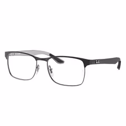 Ray-Ban RB8416, Adulte, Unisexe, Carré, Gris, Noir, Verres non polarisés, Fibre de carbone
