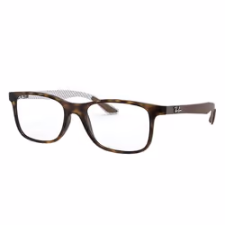 Ray-Ban RB8903, Adulte, Unisexe, Carré, Tortue, Marron, Gris, Verres non polarisés, Fibre de carbone