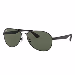 Ray-Ban RB3549, Adulte, Unisexe, Aviateur, Noir, Verres non polarisés, Métal