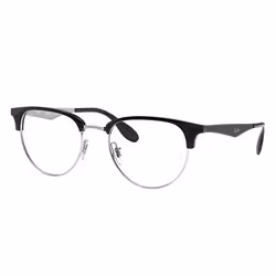 Ray-Ban RB6396, Adulte, Unisexe, Rond, Argent, Noir, Verres non polarisés, Métal