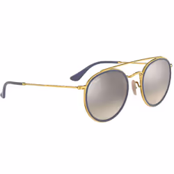 Ray-Ban Round Double Bridge Argent Flash dégradé + Or - Vue supplémentaire 4