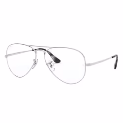 Ray-Ban Aviator Optics, Adulte, Unisexe, Aviateur, Argent, Verres non polarisés, Métal