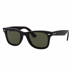 Ray-Ban Wayfarer Ease Vert Teinte unie + Noir, Adulte, Unisexe, Wayfarer, Carré, Cerclé, Noir