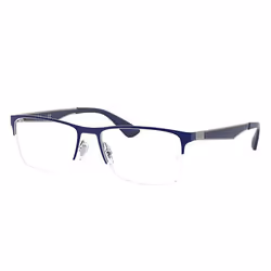 Ray-Ban RB6335, Adulte, Unisexe, Rectangulaire, Bleu, Verres non polarisés, Métal