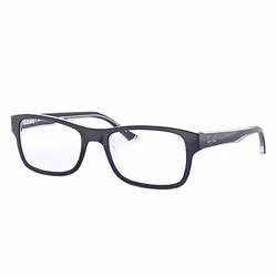 Ray-Ban RB5268, Adulte, Unisexe, Rectangulaire, Transparent, Bleu, Verres non polarisés, Acétate