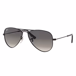 Ray-Ban AVIATOR JUNIOR, Enfant, Mâle, Aviateur, Cerclé, Noir, Noir