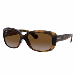 Ray-Ban JACKIE OHH, Adulte, Unisexe, Rectangulaire, Tortue, Verres polarisés, Nylon